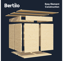 Căsuță de gradină Bertilo Pentus 2 cu podea 247x265 cm natur