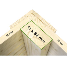 Căsuță de gradină Bertilo Man Cave Pentus 3L cu podea 581x265 cm natur