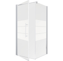 Cabină de duș pătrată Schulte Galaxy 80x80x192 cm, sticlă securizată Depoli Light, profil alunatur-thumb-1