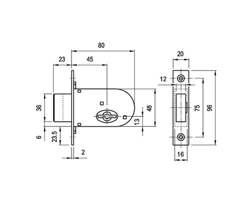 Desen tehnic al unei broaște îngropate cu dimensiuni