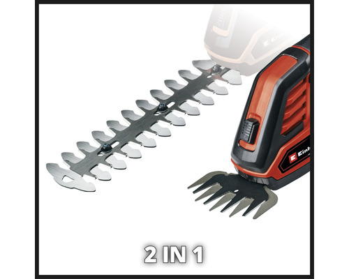 Foarfece fără fir pentru iarbă și arbuști 2 în 1 Einhell cu lame interschimbabile