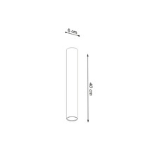 Imaginea unei țevi cu dimensiunile de 6 cm și 40 cm.