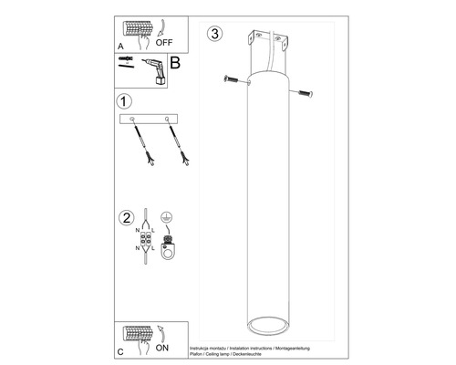 Instrucțiuni de instalare pentru o plafonieră