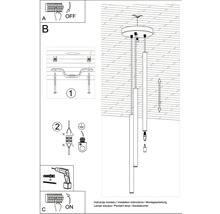 Instrucțiuni de montaj pentru o lampă suspendată