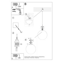 Instrucțiuni de montaj pentru o lampă suspendată