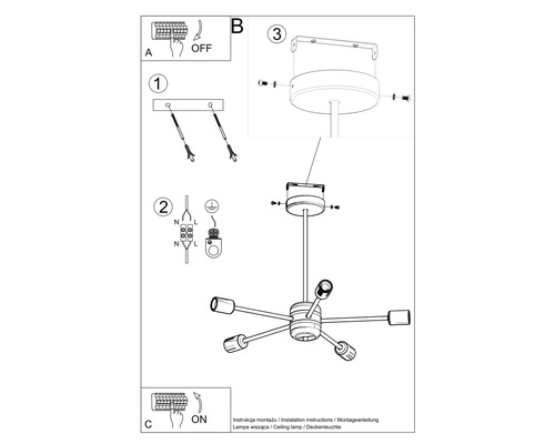 Instrucțiuni de montaj pentru o lustră