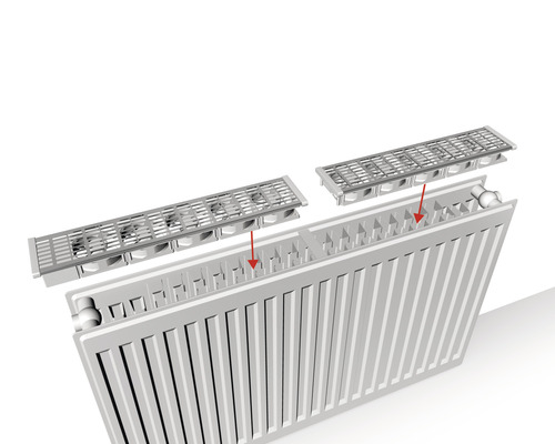 Radiator cu inserție de ventilator pentru montare