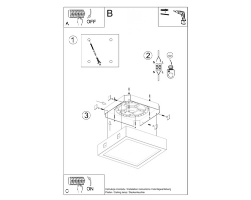 Instrucțiuni de montaj pentru o plafonieră cu instrucțiuni pas cu pas