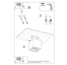 Instrucțiuni de instalare pentru o lampă de tavan în trei pași