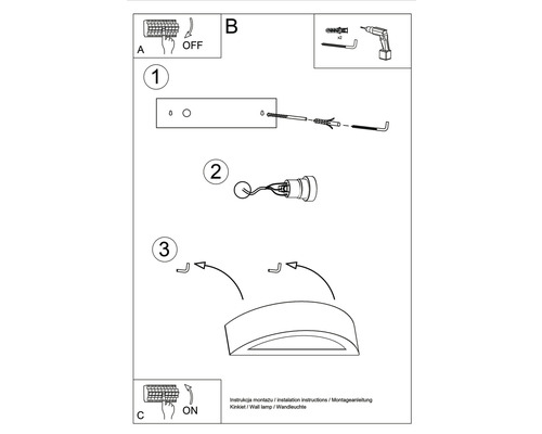 Instrucțiuni pentru instalarea unei lămpi de perete
