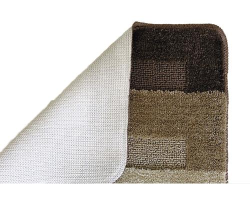 Covoraș de baie dreptunghiular cu model geometric și spate antiderapant