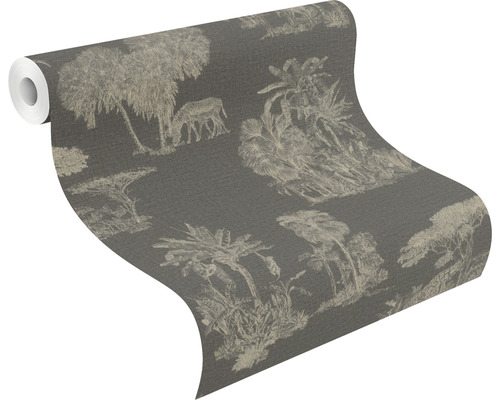 Rola de tapet cu model exotic de junglă