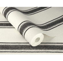 Tapet vlies 555639 Lirico model dungi alb/negru 10,05x0,53 m