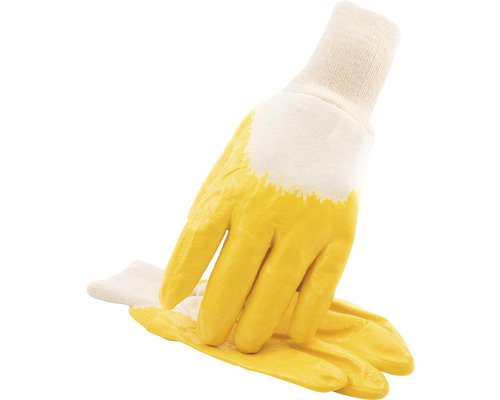 Mănuși de lucru galbene cu manșetă