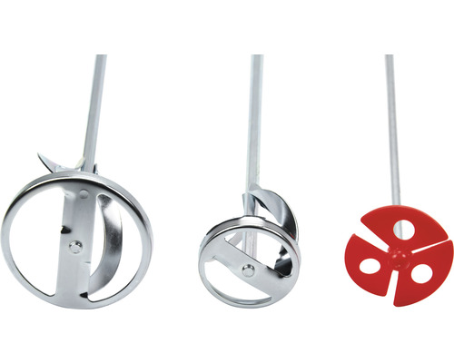 Trei mixere cu coșuri de amestecare diferite din metal și plastic