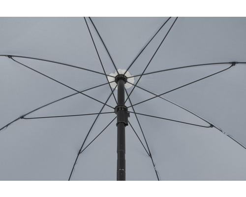 Vedere de jos a unei umbrele de soare deschise cu balene