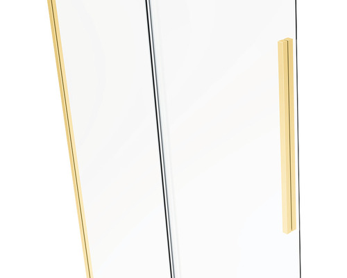 Detaliu cabină de duș cu mâner de ușă și cadru