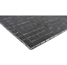Mozaic aluminiu autoadeziv Quadrat Alu SAM 4AL1B negru mat periat 29x29 cm-thumb-4