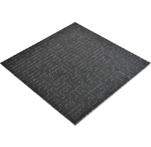 Mozaic aluminiu autoadeziv Quadrat Alu SAM 4AL1B negru mat periat 29x29 cm-thumb-1