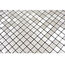 Mozaic aluminiu autoadeziv Quadrat Alu SAM 4AL5S argintiu mat periat 29x29 cm-thumb-3