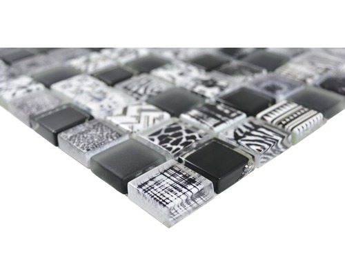 Placă de mozaic din sticlă și piatră naturală