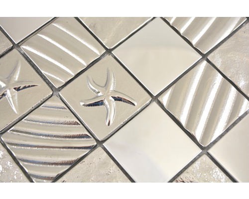 Prim-plan cu o faianță mozaic cu model de stea de mare