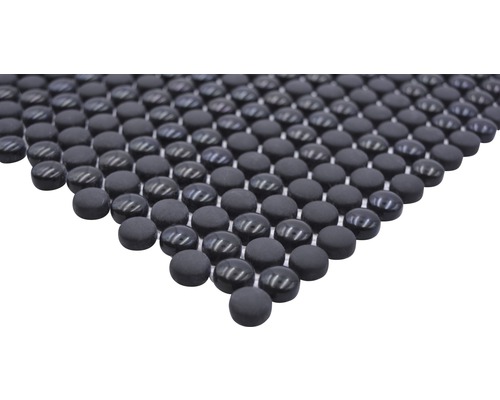 Covorase mozaic cu pietre rotunde, lucioase