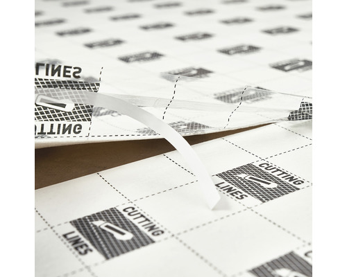 Imagine detaliată a unui suport de tăiere cu grilă și marcaje pentru linii de tăiere