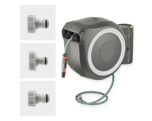 Cutie furtun de perete Gardena cu trei conectori de robinet