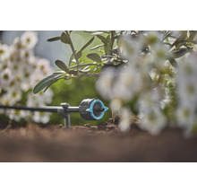 Picurător final reglabil cu egalizare Gardena racord 3/16", plastic negru