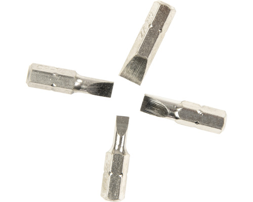 Patru biți de șurubelniță plată pentru șuruburi