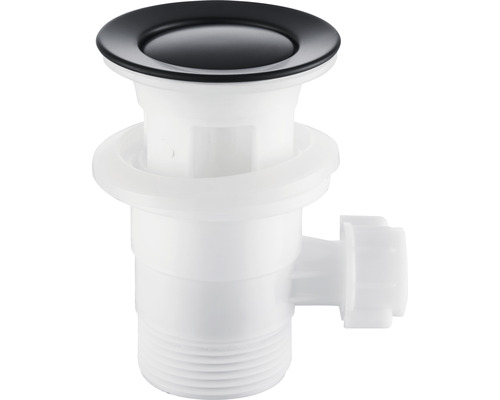 Set de scurgere pentru chiuvetă cu con de ventil negru