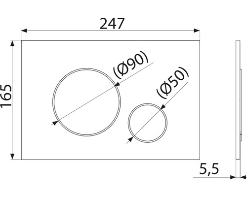 Desen tehnic al unei plăci de acționare cu dimensiuni