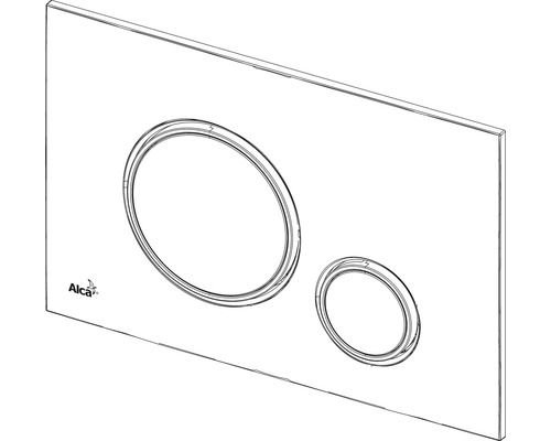 Panou de acționare cu două butoane și logo Alca