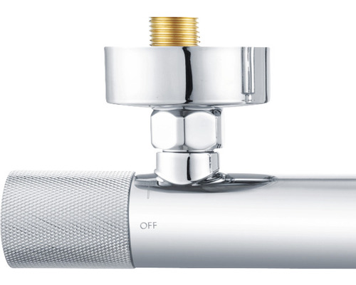 Robinet de colț cu închidere și filet auriu