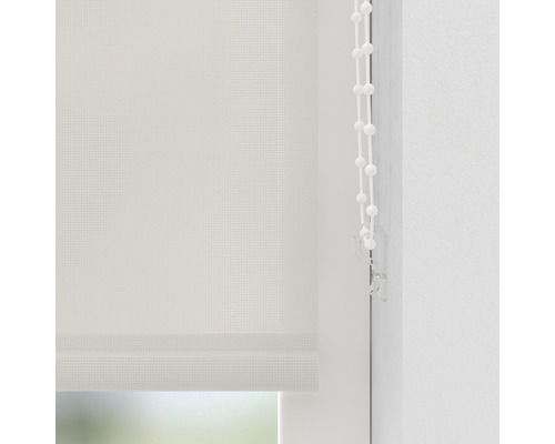 Rulou albă cu lanț pentru decorarea ferestrelor