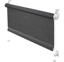 Rulou gri din material textil cu lanț pentru decorarea ferestrelor