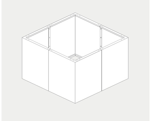 Ilustrație a unui strat înălțat pătrat