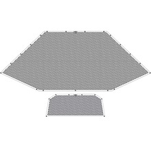 Pânză de umbrire trapezoidală și triunghiulară cu ochiuri de fixare