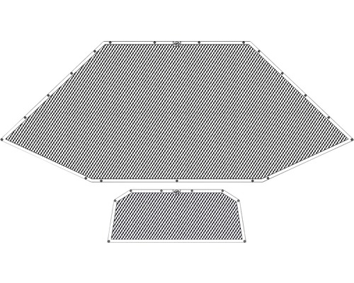 Pânză de umbrire trapezoidală cu ochiuri de fixare