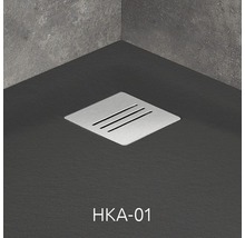 Cădiță de duș semirotundă Radaway Kyntos A 80x80x3 cm compozit negru HKA8080-54-thumb-1