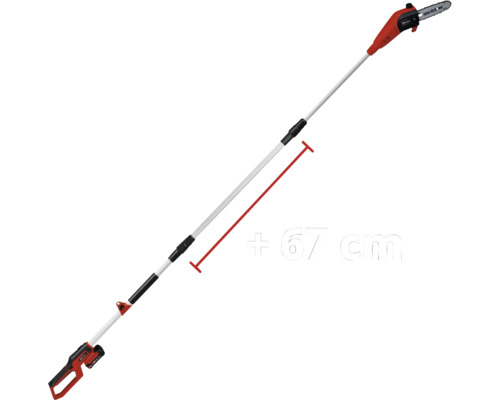 Fierăstrău telescopic cu acumulator cu extensie de 67 de centimetri pentru lucrări de îngrijire a arborilor