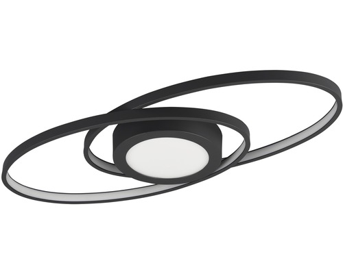 Plafonieră LED neagră cu design curbat pentru interior