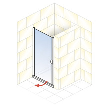 Ușă duș rotativă Schulte Lugano, 90x180 cm, sticlă securizată transparentă, profil alunatur