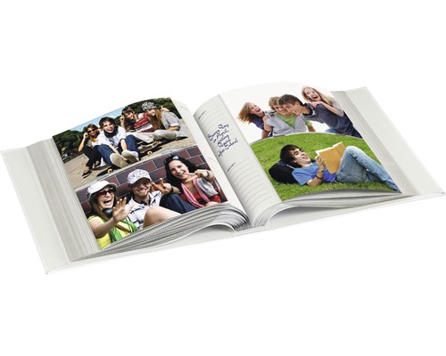 Album foto deschis cu fotografii cu tineri