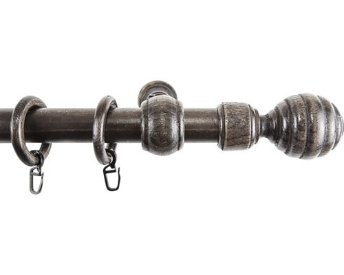 Bară de perdea cu inele și capăt