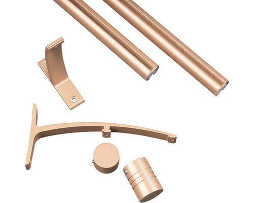 Set bară de perdea cu suporturi și capete