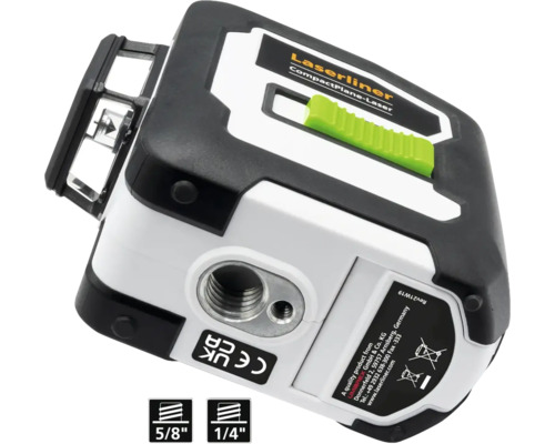 Laserliner CompactPlane-Laser cu racord trepied de 5/8 inch și 1/4 inch