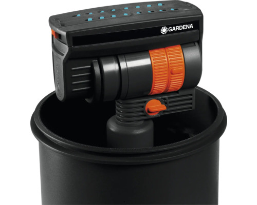 Aspersor Gardena pentru suprafețe multiple în carcasă neagră pentru irigarea grădinii