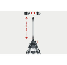 Stativ Laserliner 1/4" 5/8" 180 cm, pentru nivele laser